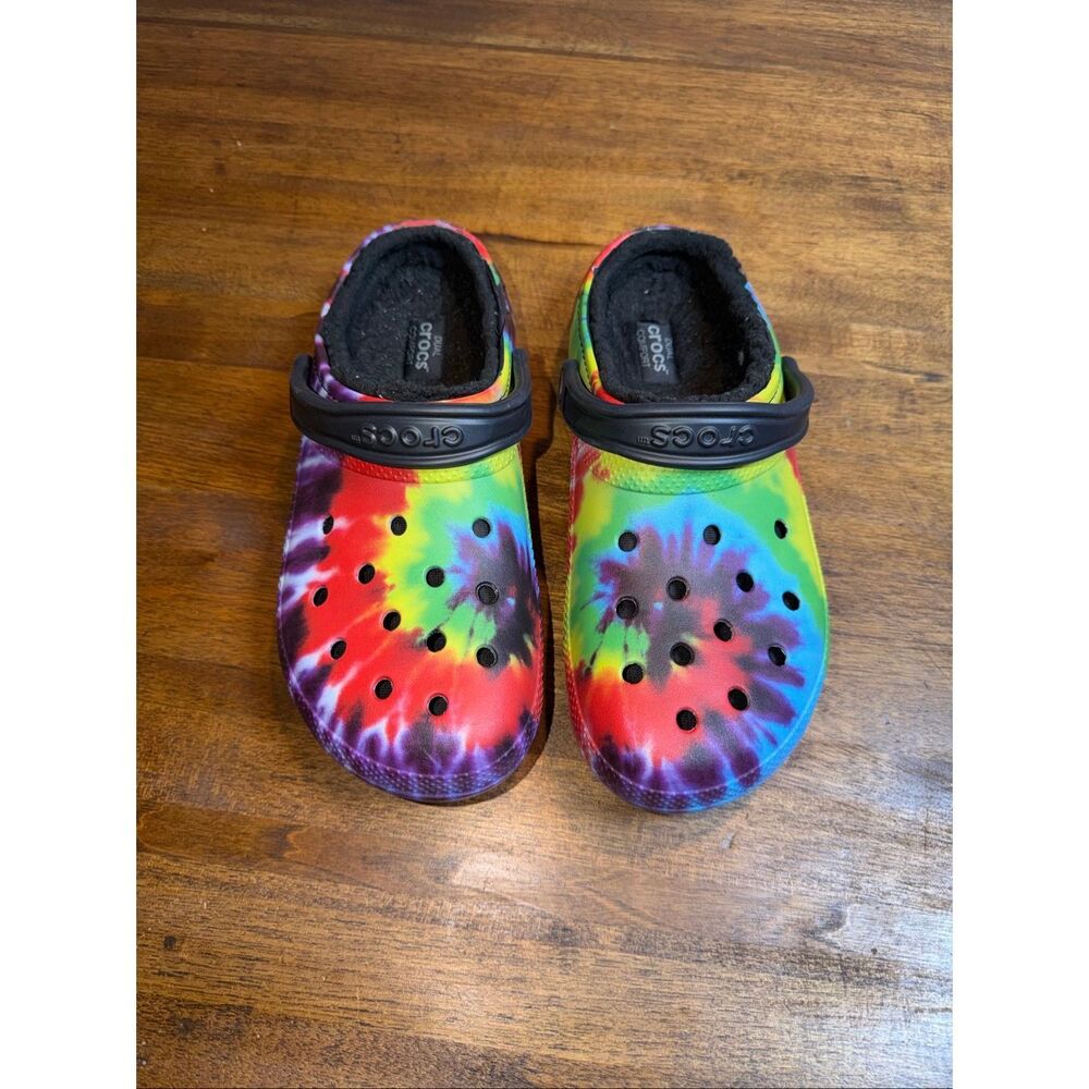 Crocs Unisex Classic Fleece Lined Tie Dye Clogs